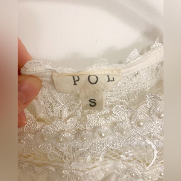 Gorgeous White Boho Blouse | Lace+Pearl Details| Size Small - Picture 4 of 5